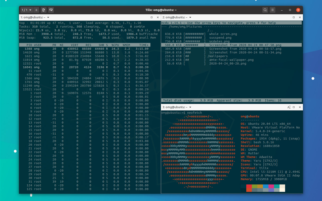 Программы для linux. Tilix Terminal. Choice in Linux Terminal >. Installation folder Linux Terminal.