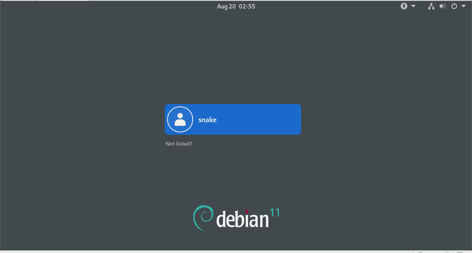 Hình 23: Màn hình đăng nhập vào debian11